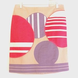 Boden Geo Circle Applique Short Skirt in Size 4R